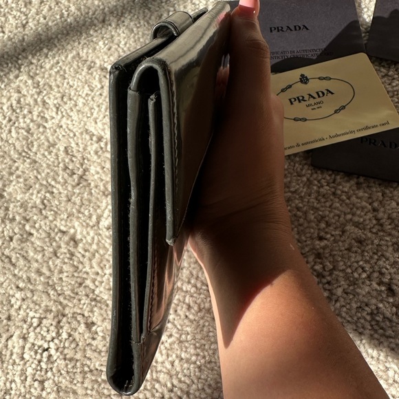 Prada Wallet - Spazzolato Portafoglio in Color Gray Smog with authenticity card - Picture 9 of 16